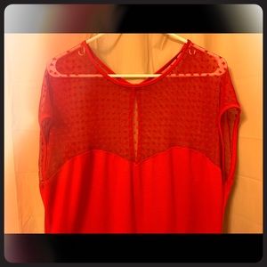 Vintage Style Red Dress with Hearts